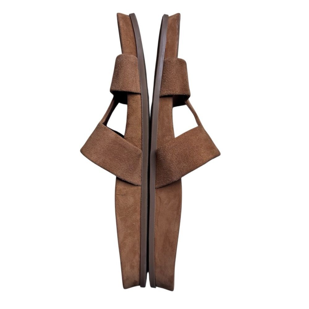 Haven Well Within Women's Suede Brown Honey Suede Cutout Slides Sandals Size 9M - Picture 5 of 9